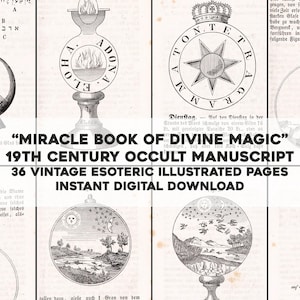 Wunderbuch der Göttlichen Magie | 36 QUARZ Vintage Bild Bündel Ressourcen | Sofortiger digitaler Download für kommerzielle Nutzung