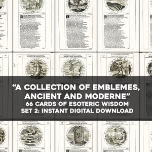 66 Emblemas Esotéricos Antigos e Modernos Arquetípicos Semelhantes ao Tarô | Pacote de imagens HQ/arte de parede para impressão | Download digital instantâneo para uso comercial 2