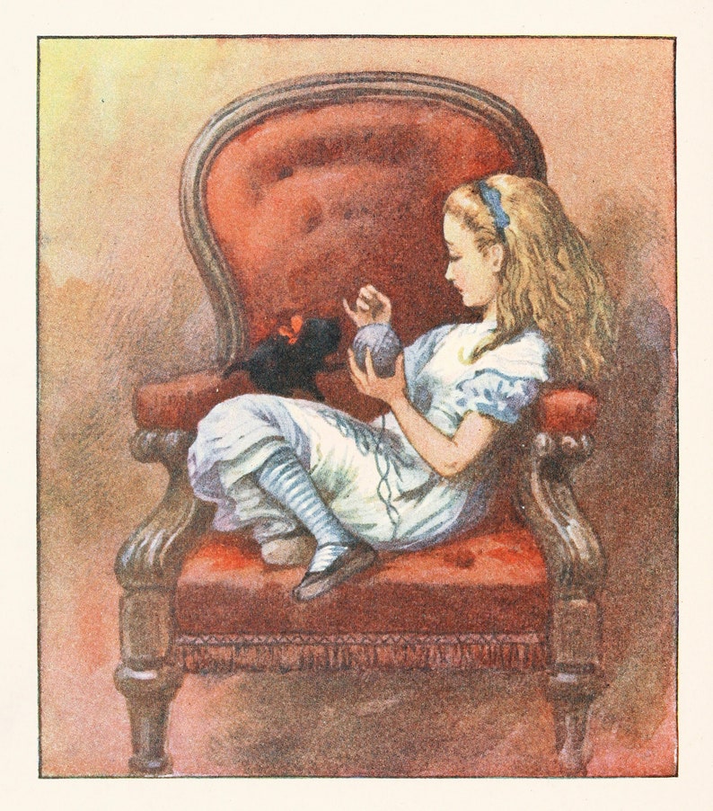 14 Color Illustrations Alice in Wonderland & Through the - Etsy