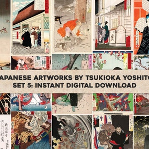30 Amazing Tsukioka Yoshitoshi Japanese Woodblock Prints | HQ Image Bundle/Printable Wall Art | Instant Digital Download Commercial Use 5