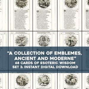 68 Esoterische oude en moderne emblemen Tarotachtig archetypisch | HQ afbeeldingsbundel/afdrukbare muurkunst | Directe digitale download commercieel gebruik