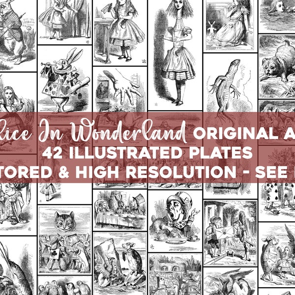 Alice in Wonderland Wall Art Etsy