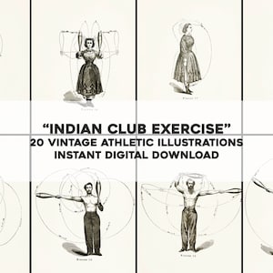 20 immagini di esercizi di giocoleria di club restaurate/pacchetto di immagini/arte da parete stampabile/download digitale istantaneo/uso commerciale 6