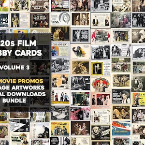 1920er Jahre Lobby Cards Film Film Kino Image Bundle Vol. 3 Druckbare Wand Kunst Collage Sofortiger Digitaler Download Kommerzielle Nutzung Art Deco Anzeigen