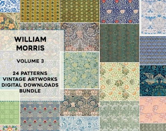 24 William Morris Designs Patterns Textiles | HQ Image Bundle Printable Wall Art Classic | Instant Digital Download Commercial Use 3