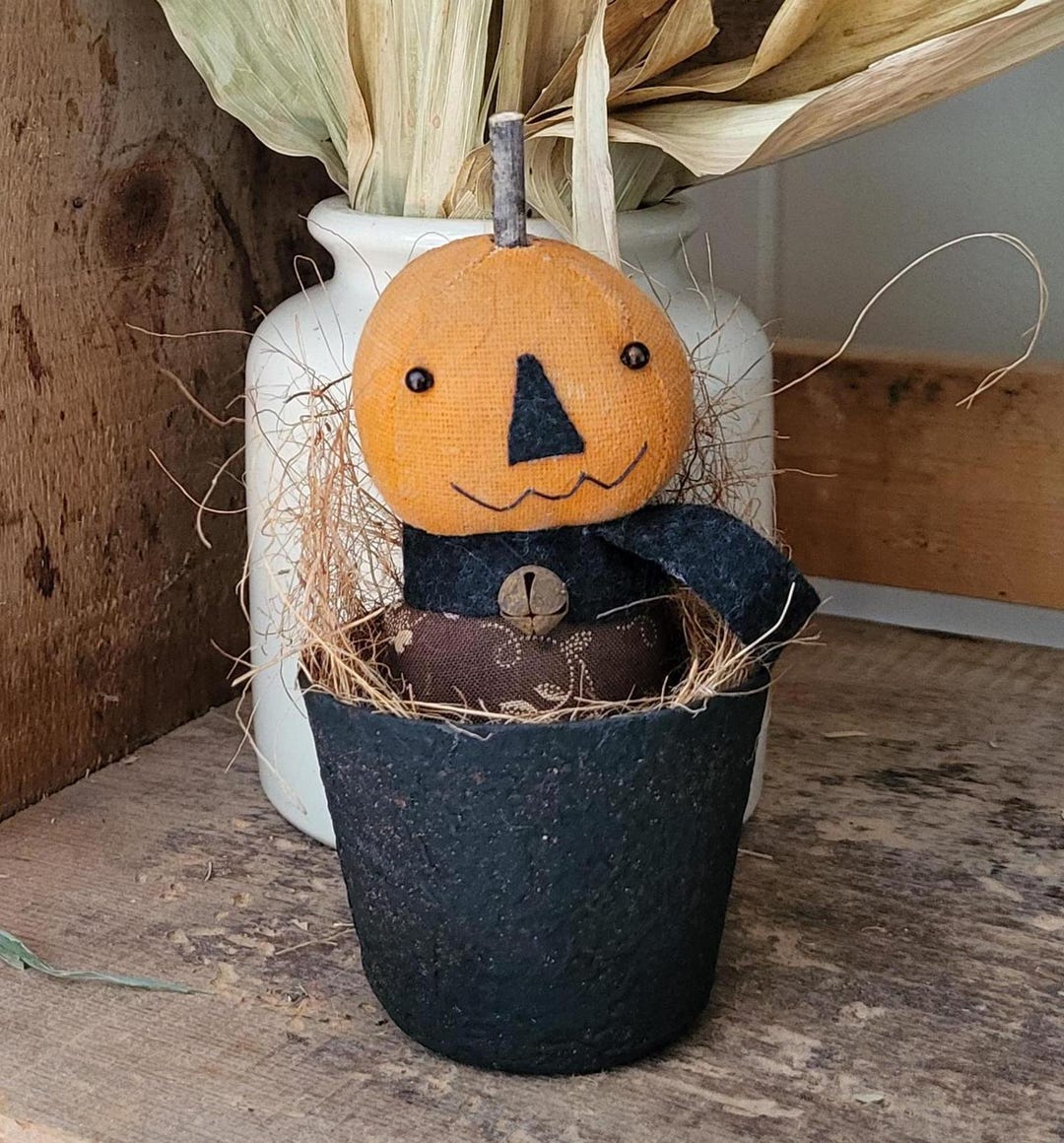 Primitive Jack O Lantern Fall Halloween Decor | Tiered Tray Decor ...