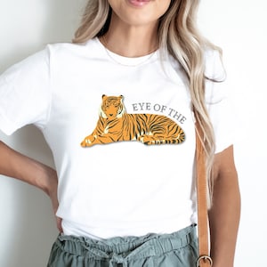 Eye of the Tiger T-Shirt, Tiger T-Shirt, Tiger Graphic Tee, Vintage Tiger Tee, Tropical Jungle Vintage Tee, Summer Shirt, Gift for Her