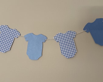 Slinger babyromper blauw met gingang: decoratie babyshower jongen