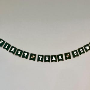 First year down banner, football birthday party, first year down football birthday, first year down backdrop, rookie year birthday