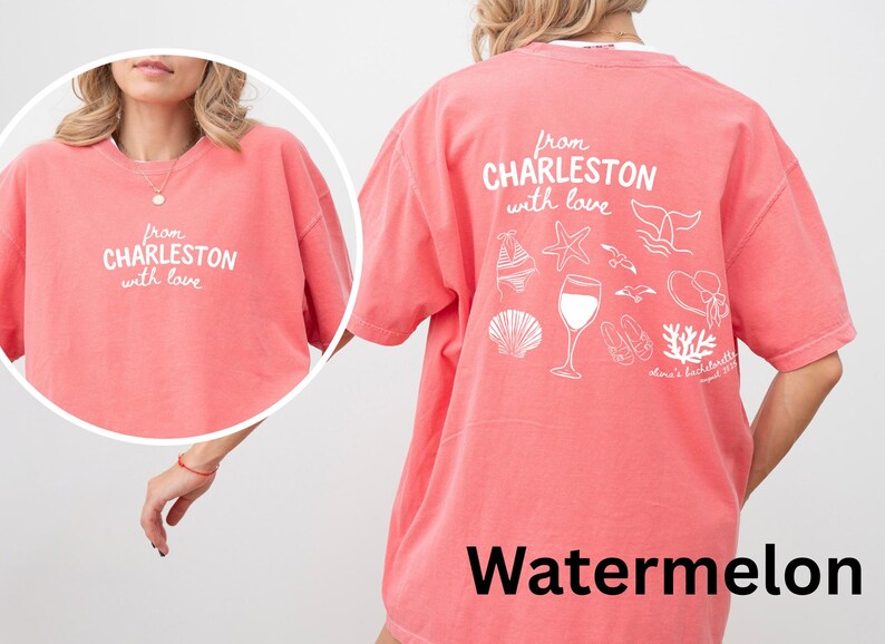 Custom Coastal Bachelorette T-Shirt: Personalized Beach Trip Tee image 2