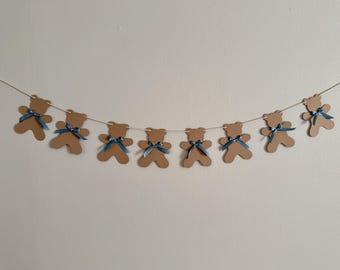 We Can Barely Wait Baby Shower Bear Garland | Gender Reveal Decor, Teddy Bear Banner, Baby Shower Decorations, Beary Wait Party Supplies