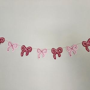 Adorable Bow Decor for Parties and Showers, Bow Party Girl, Bow Banner, Banner for Birthday, Coquette Bow Baby Shower, Bow Baby Shower Decor