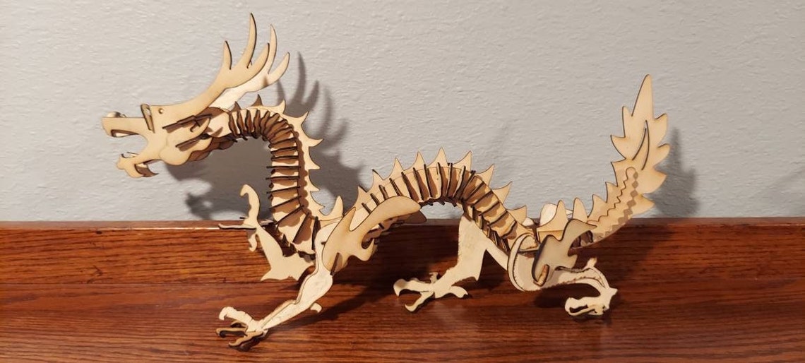 Dragon 3D Puzzle Etsy