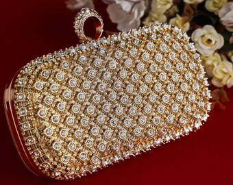 Gold 2025 prom clutch