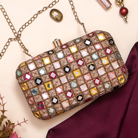 Mirror discount clutch bag
