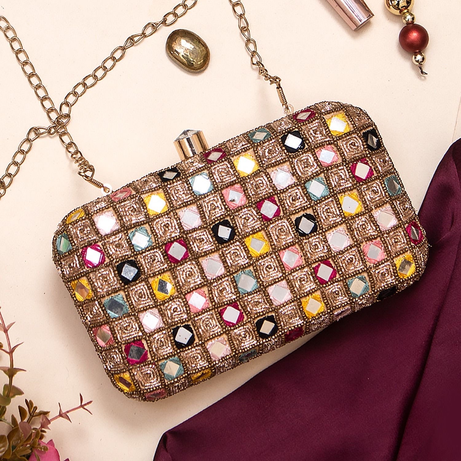 Evening Bag - Embroidery, Floral, Retro, Exquisite, Buy Now – Luxy Moon