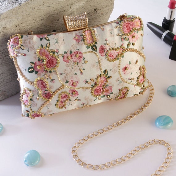 Peach clutch bag sale