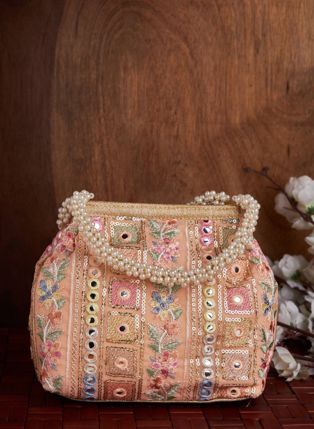 Bridal Potli, Wedding Bag, Couture Purse, Wedding Bag With Bead Work,  Bridemaids Gift, Indian Potli Bag - Etsy
