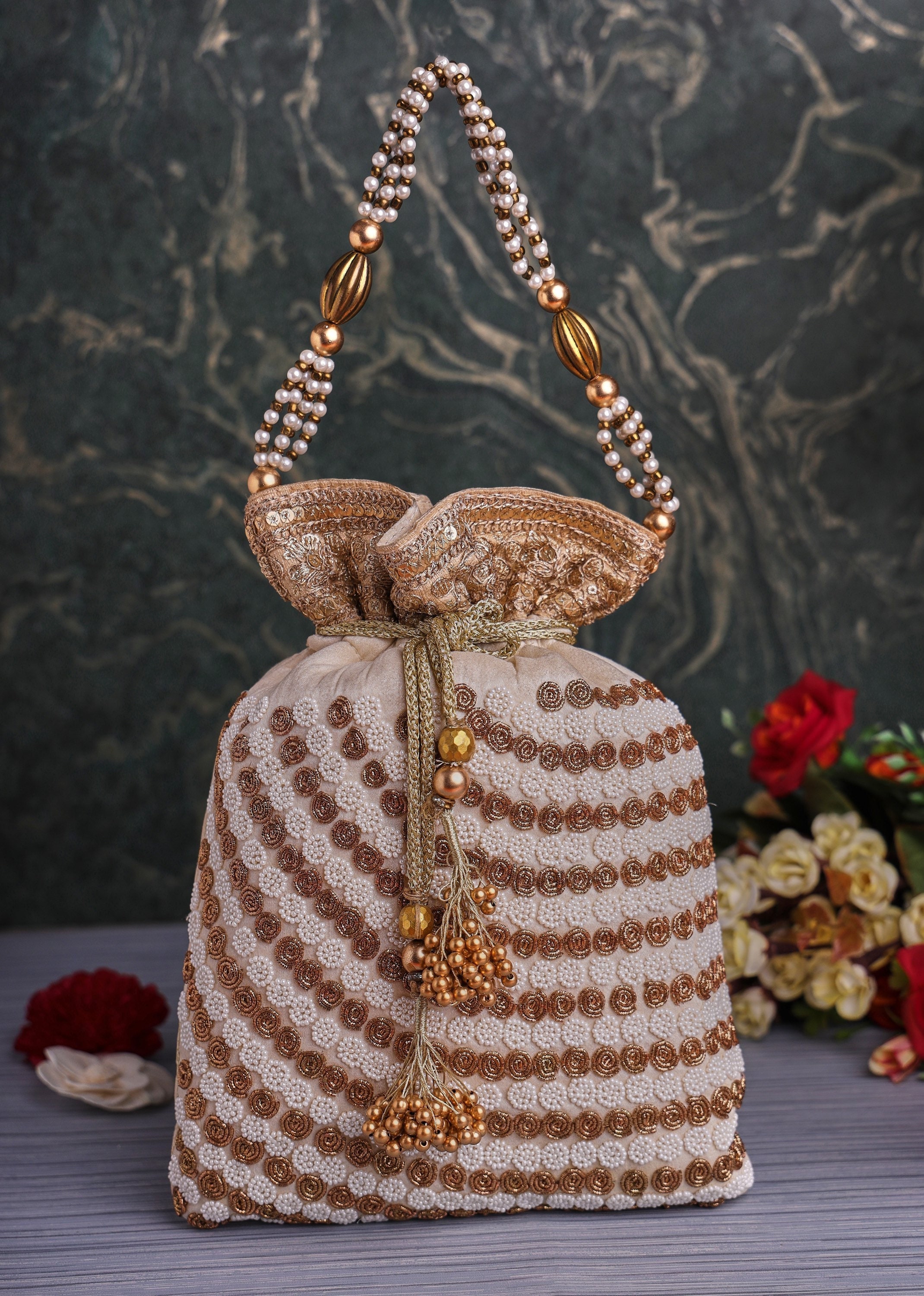 Multi-color embroidered potli bag — Arne Boutique | South Asian Boutique
