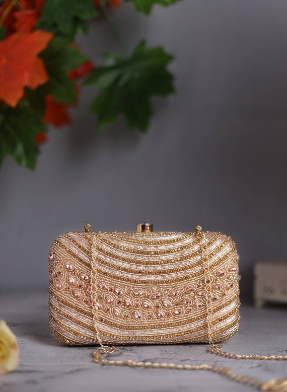 Best deals for Wedding Party Golden Clutch Wallet Purse Shoulder Chain Bag  in Nepal - Pricemandu!