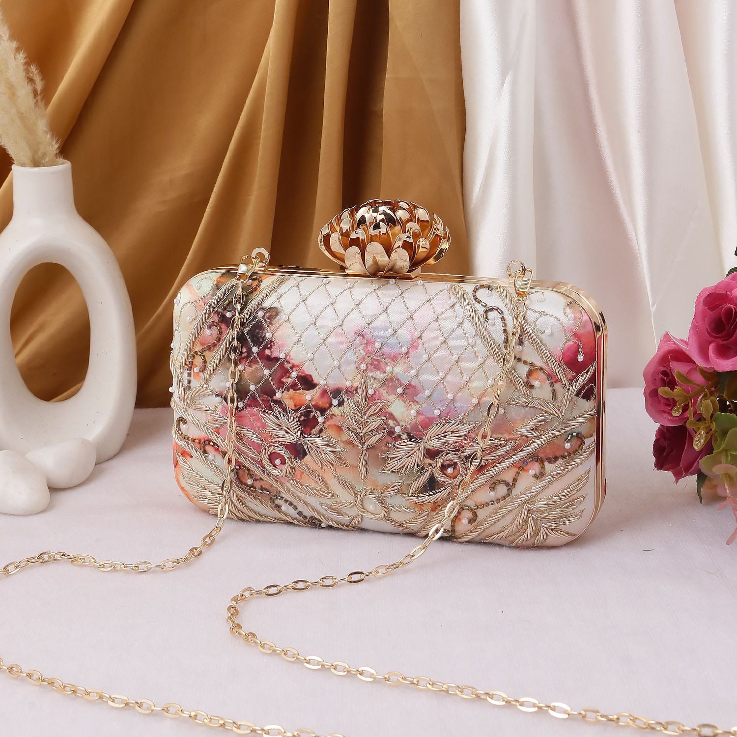 REDValentino FLOWER PUZZLE CLUTCH - Clutches And Pochettes for Women