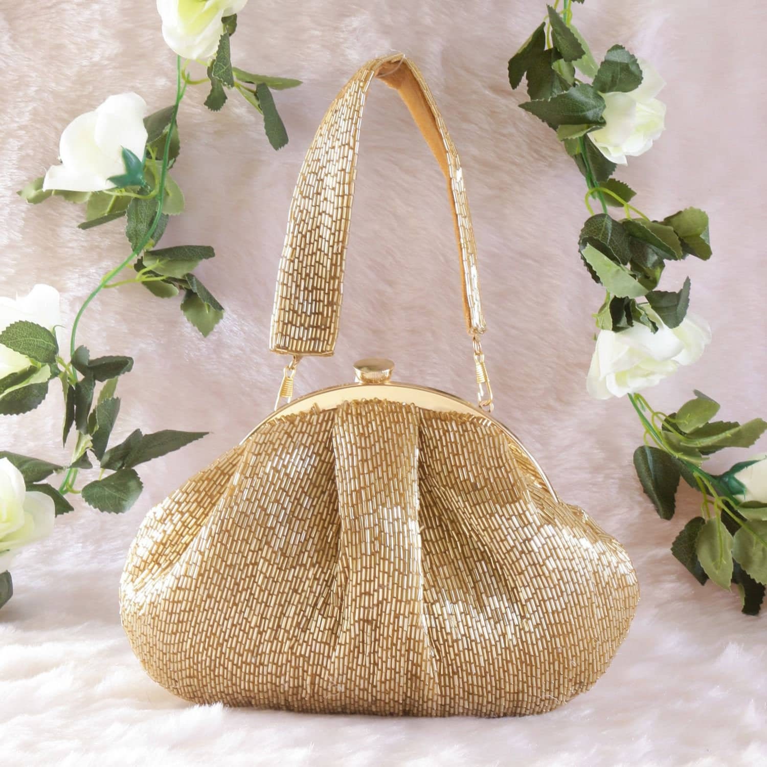 Gold purses with bling sale