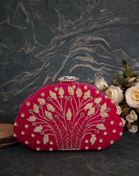 Fuchsia clutch purse cheap
