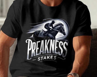 Vintage Preakness Stakes Horse Racing Graphic T-Shirt, Classic Equestrian Event Tee, Men's and Women's Sizes