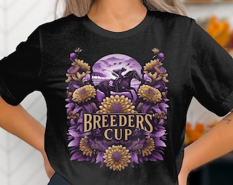 Camiseta Breeders' Cup Horse Racing, camiseta deportiva ecuestre, camisa de diseño de carreras vintage, camiseta ecuestre de diseño floral Sudadera opcional
