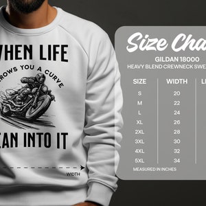 Biker T-shirt | Motorcycle Rider Gift | Lean Into It Inspirational Shirt | Motorbike Apparel | Motorcycle Enthusiast Tee. image 8