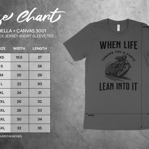 Biker T-shirt | Motorcycle Rider Gift | Lean Into It Inspirational Shirt | Motorbike Apparel | Motorcycle Enthusiast Tee. image 7
