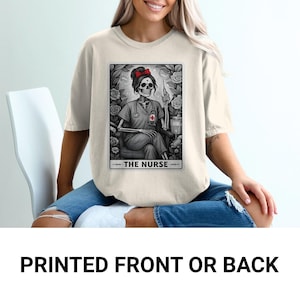 Nurse Skeleton T-Shirt, Anatomy, Halloween Nurse, Gothic Nurse, Medical TShirt, Doctor TShirt, Printed Front or Back, Unique Nurse Gift