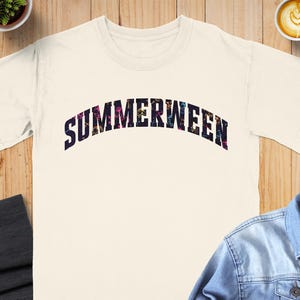 Summerween T-Shirt, Halloween Summer Tee, Skull T Shirt, Spooky Season, Graphic Tee, Unique Design Shirt, Colorful Skeleton Shirt