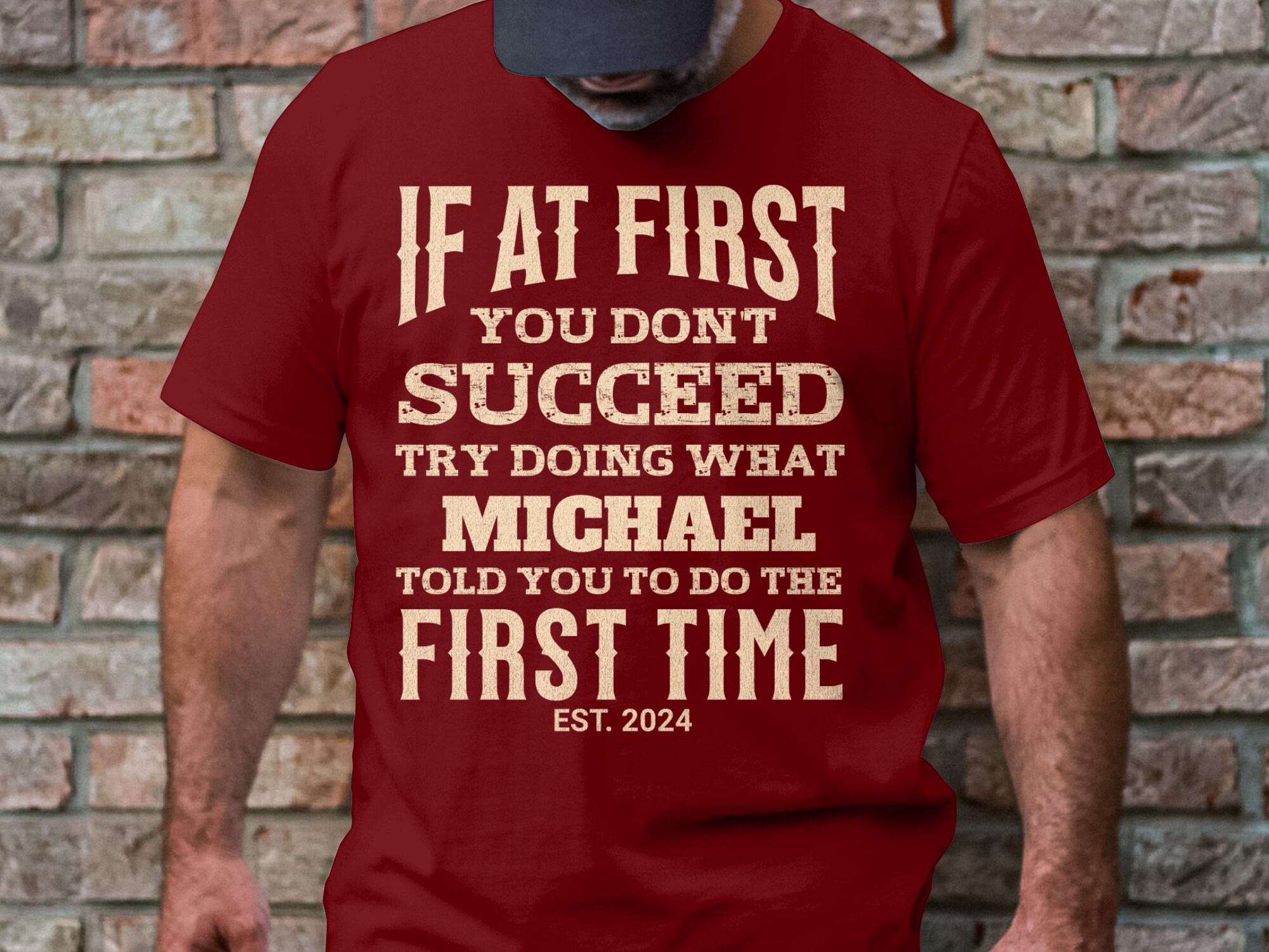Funny Quote T shirt Humorous Saying Tee If At First You Don t Succeed 