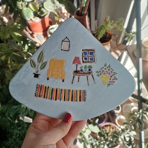 Handmade Ceramic Wall Hanging | Boho Style Ceramic Art | Unique Wall Decor