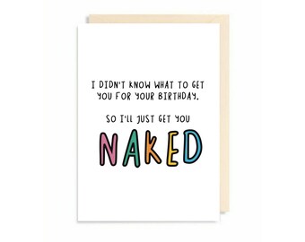Naked Birthday Card - Etsy