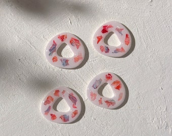 Pink Mosaic Small Stud Earrings
