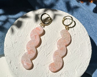 Faux Stone Squiggle Dangle Earrings