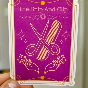 L'adesivo impermeabile Snip & Clip Tarot Glossy è per laptop, telefono, custodia per iPad, tastiera, libri