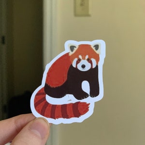 Rode panda-sticker voor laptop, telefoon, iPad-hoesje, toetsenbord, boeken
