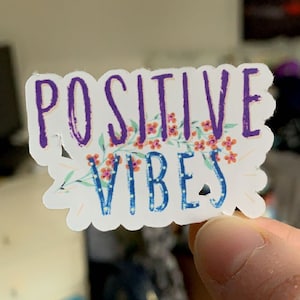 Adesivo Positive Vibes para laptop, telefone, capa para iPad, teclado, livros
