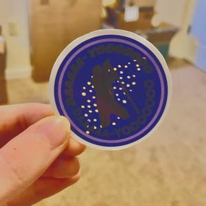 DAAAA YOOOO glanzende sticker voor laptop, telefoon, iPad-hoes, toetsenbord, boeken.