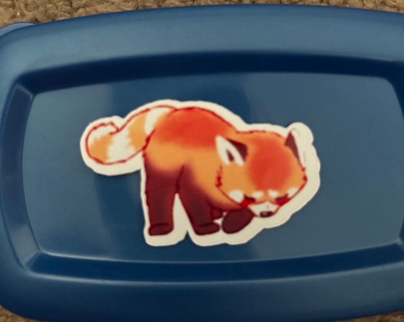 Bowing Red Panda Waterproof Sticker for Laptop Phone Ipad - Etsy
