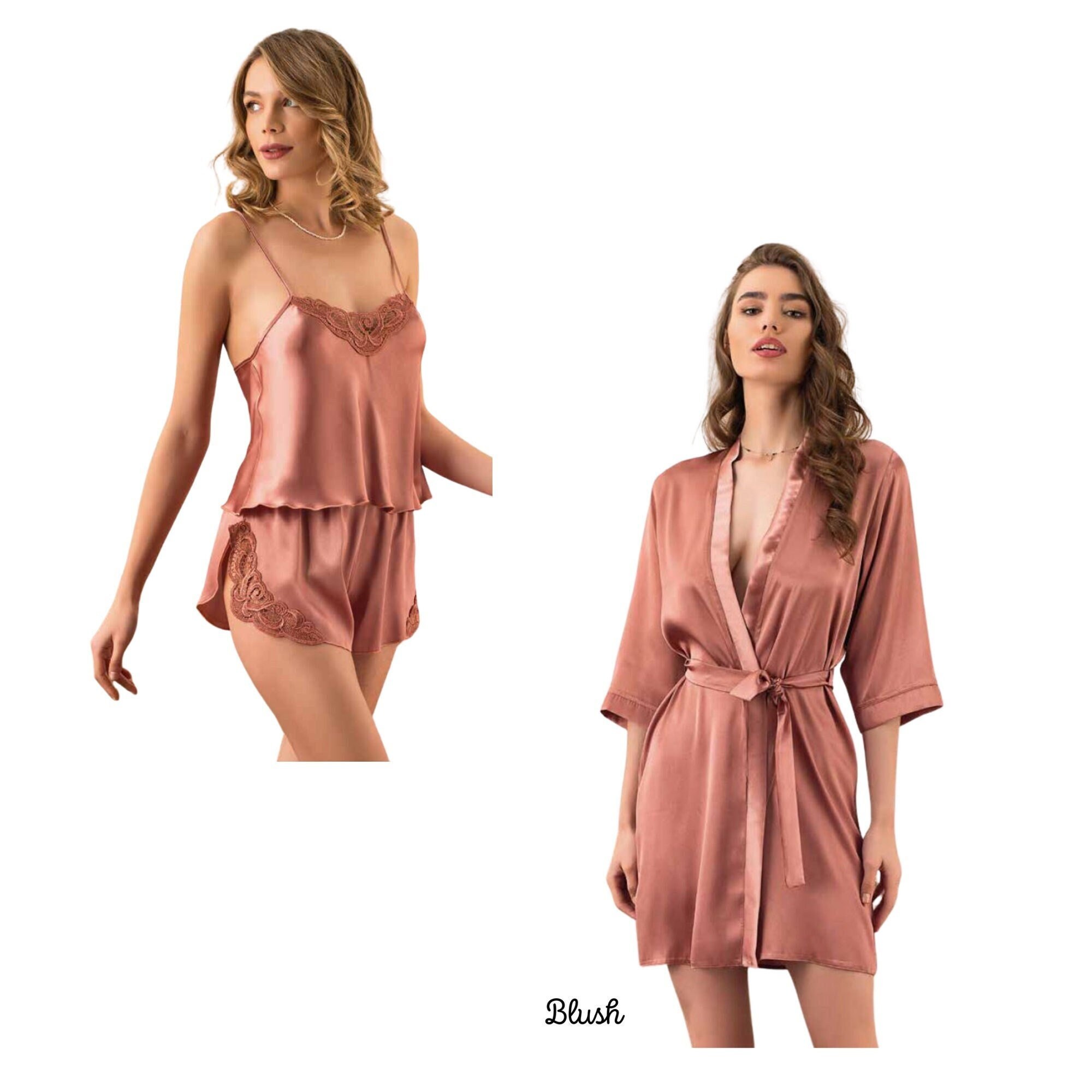 Cami pj set with robe hotsell