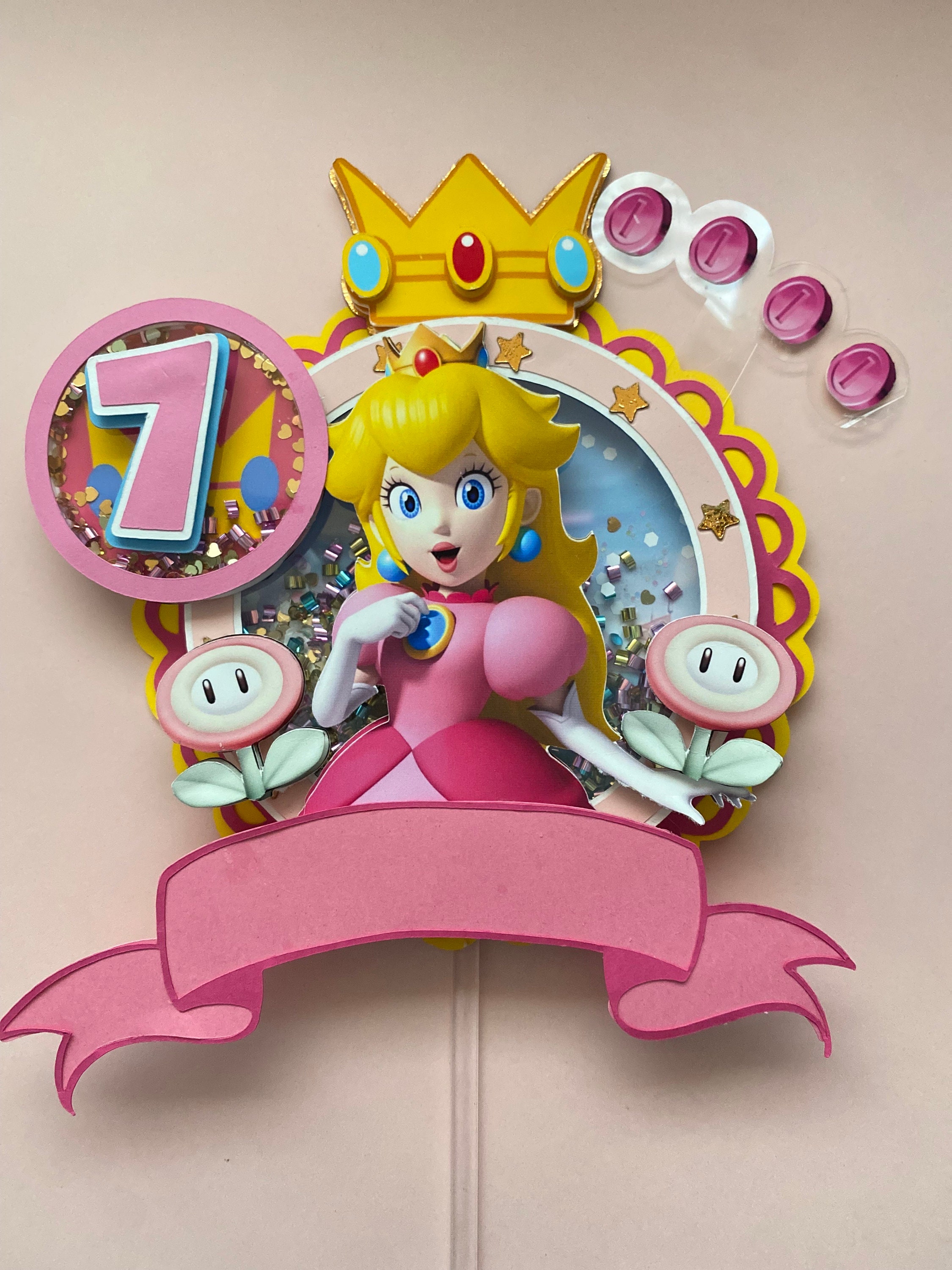 Princess Peach Theme Cake Topper -  Portugal