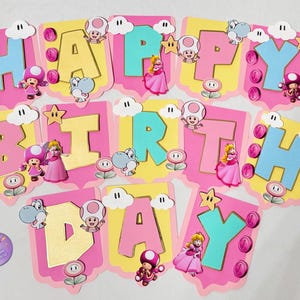 Peach Birthday Banner
