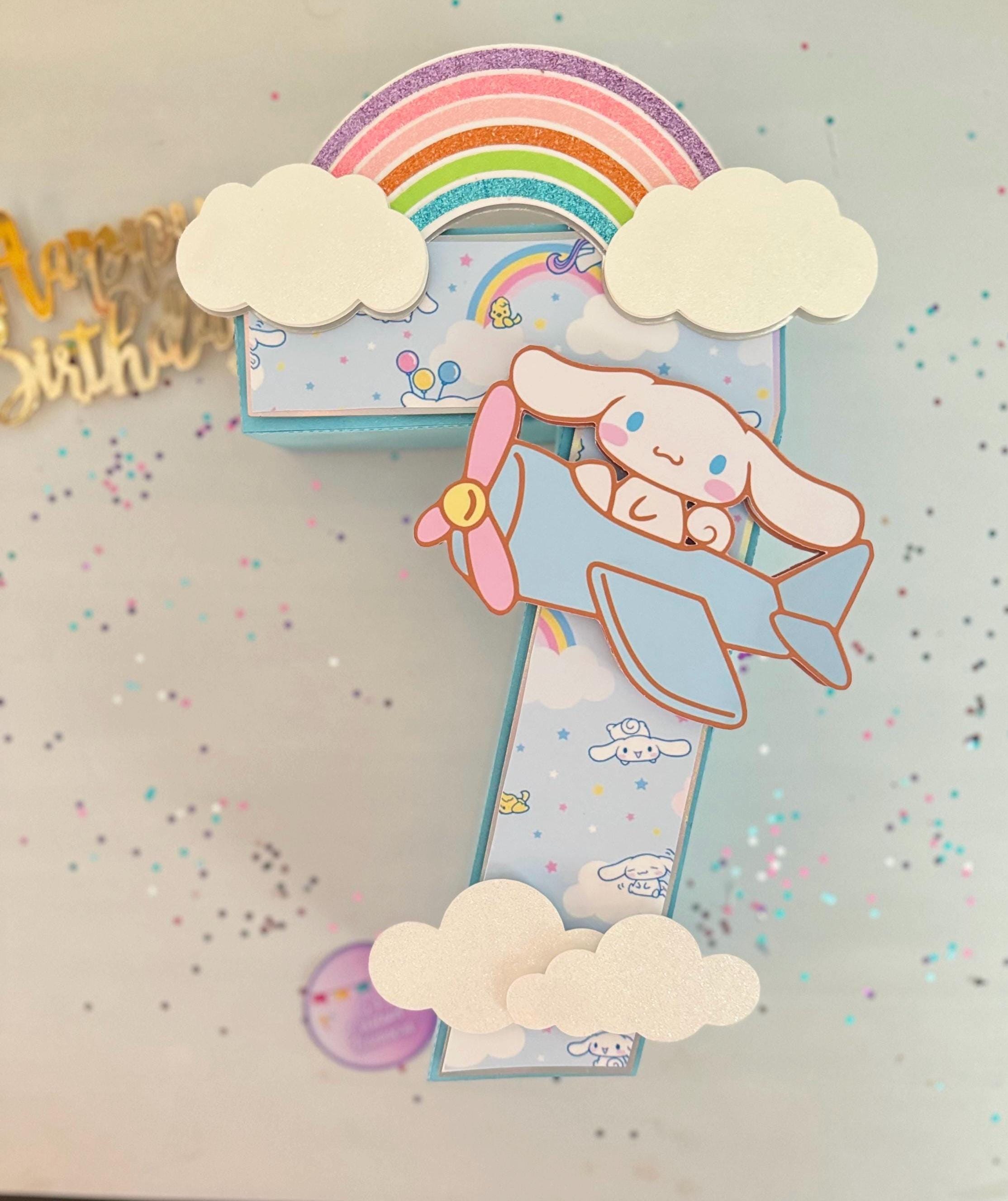 Cinnamoroll 3D Number, Kitty birthday decoration, custom 3D number, Center piece