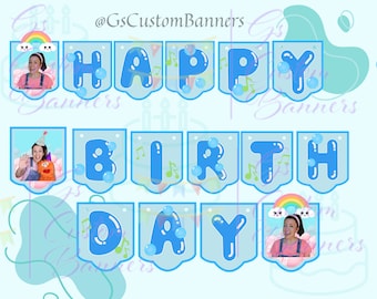 Digital Ms. Rachel Happy Birthday Only Printable Banner | Print at home birthday party decor/ Boy Theme