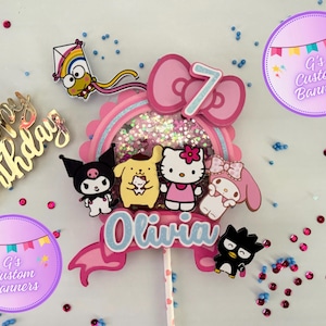 Kitty & Friends Cake Topper, Kitty Custom Cake Topper Shaker