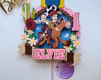 Jessie and Cowboy Cake Topper/ Center piece birthday decorations/ Birthday Party Decorations